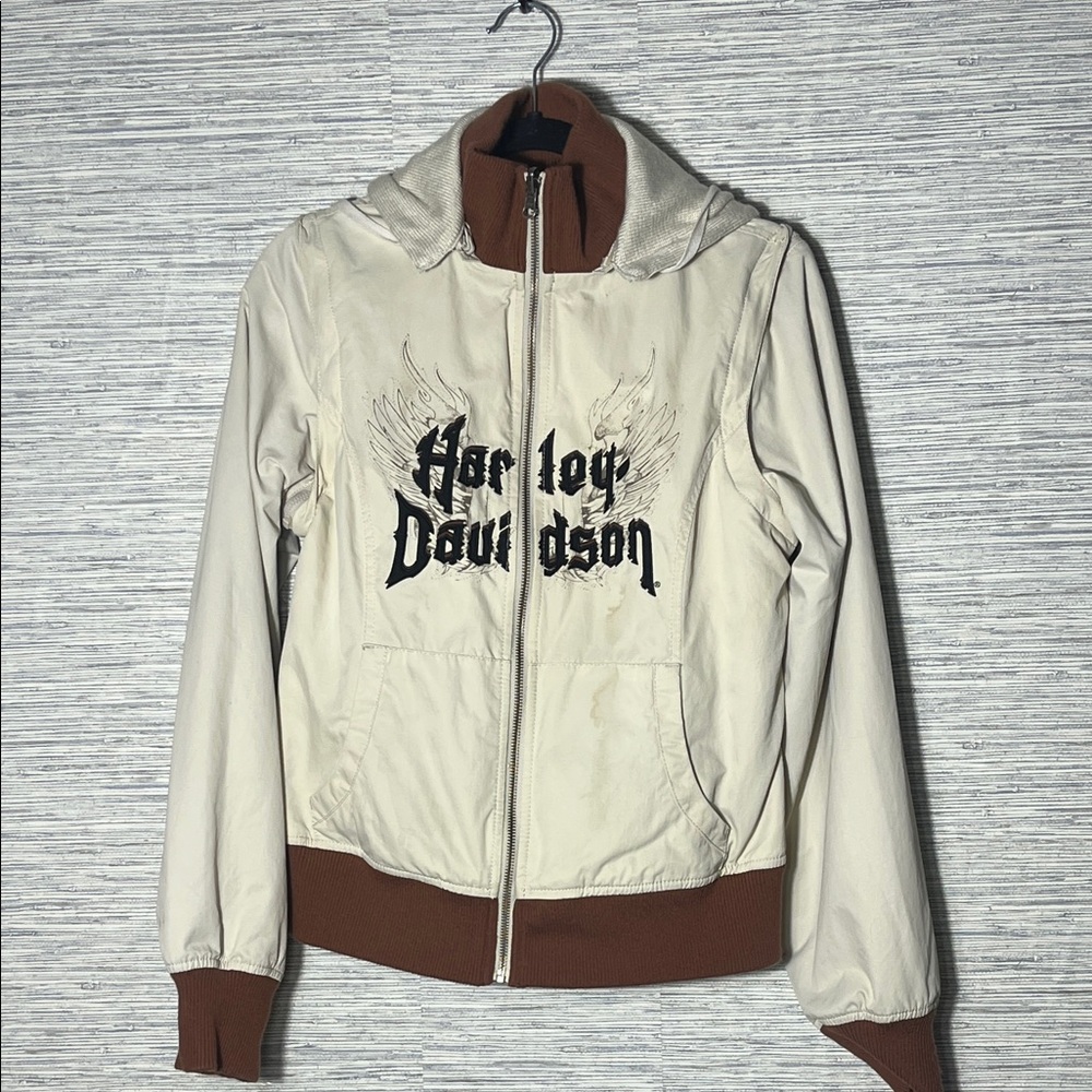 Harley-Davidson Ivory Reversible Knit & Performance Jacket/Vest  Medium (829)